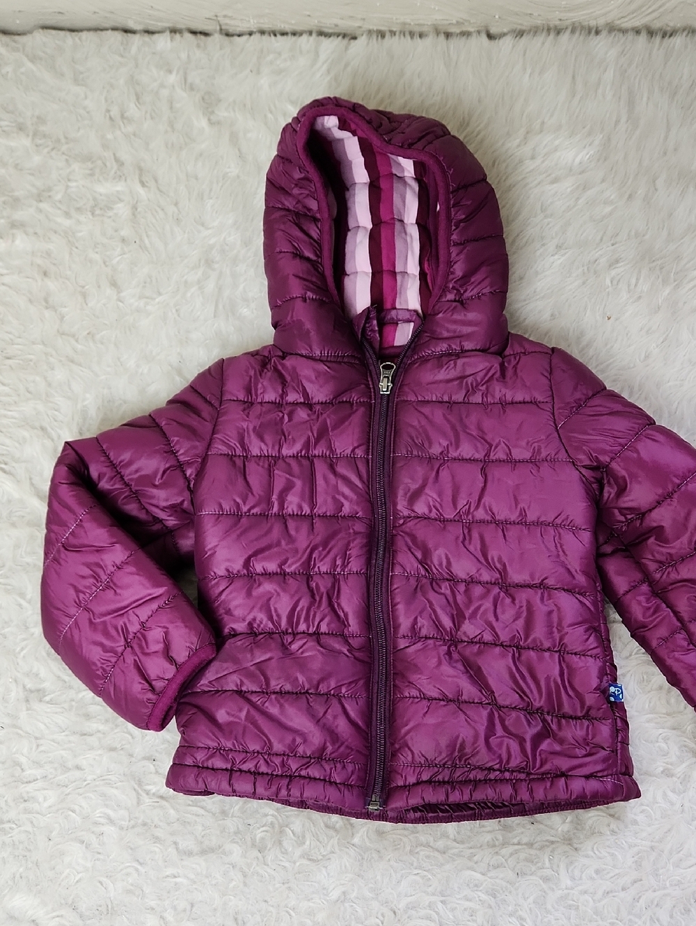 Kickee Pants Puffer Coat Jacket - Plum Purple - Winter Spring 3T